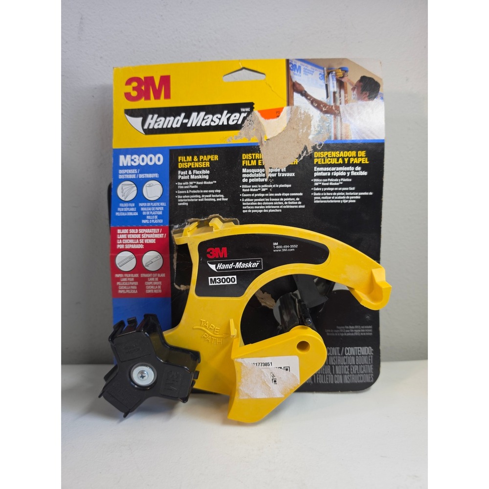 3M Hand-Masker M3000 Film & Paper Dispenser Yellow Black Professional Tool